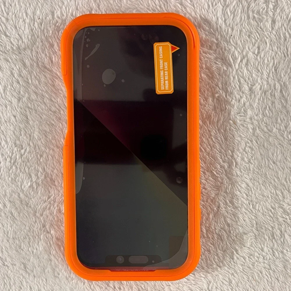 seacosmo iPhone 17 Pro Case Privacy Screen MagSafe Camera Protector Orange